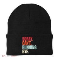 Funny Running Sorry Can't Running Bye Running Beanie thumb 0