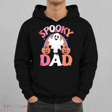 Family Retro Spooky Dad Groovy Retro Halloween Ghost Costume Gift Hoodie