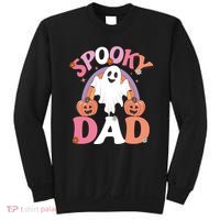 Family Retro Spooky Dad Groovy Retro Halloween Ghost Costume Gift Sweatshirt thumb 0