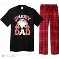 Family Retro Spooky Dad Groovy Retro Halloween Ghost Costume Gift Pajama Set thumb 0