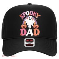 Family Retro Spooky Dad Groovy Retro Halloween Ghost Costume Gift Hat thumb 0