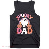 Family Retro Spooky Dad Groovy Retro Halloween Ghost Costume Gift Tank Top thumb 0