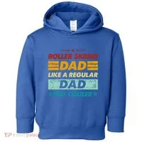 Funny Roller Skiing Dad Like A Regular Dad But Cooler Gift Toddler Hoodie thumb 0