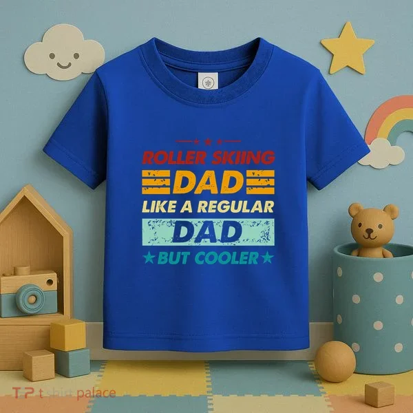 Funny Roller Skiing Dad Like A Regular Dad But Cooler Gift Toddler T-Shirt