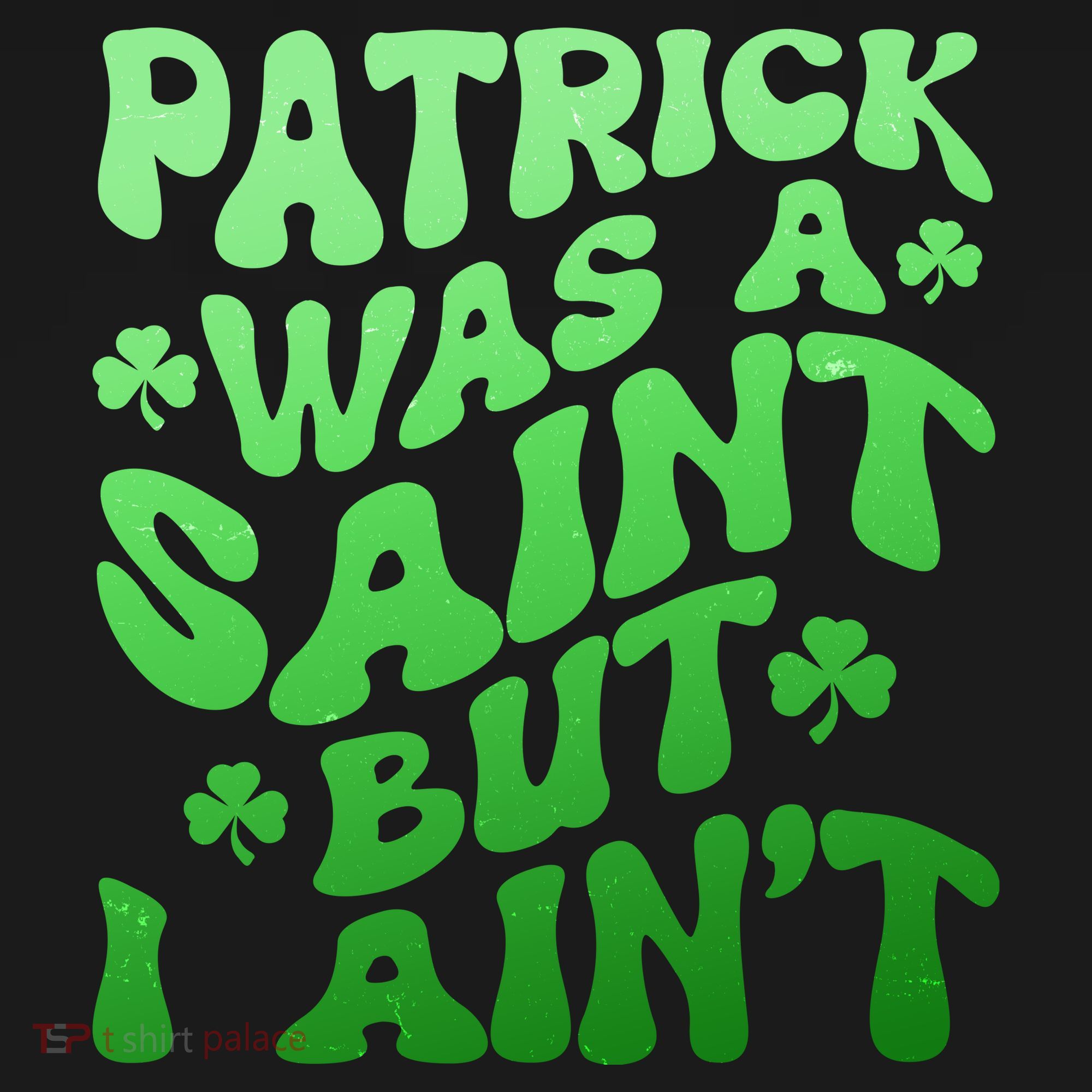 Funny Retro St Patricks Day Patrick Was A Saint But I Aint USA-Made Doggie Bandana