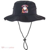 Family Retro Spooky Aunt Groovy Retro Halloween Ghost Costume Gift Bucket Hat thumb 0