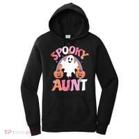 Family Retro Spooky Aunt Groovy Retro Halloween Ghost Costume Gift Women's Hoodie thumb 0