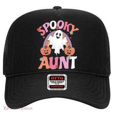 Family Retro Spooky Aunt Groovy Retro Halloween Ghost Costume Gift Hat