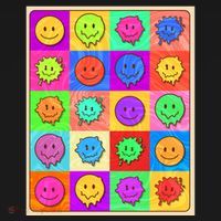 Funny Retro Trippy Smiley Pop Art Poster Women's Hoodie thumb 2