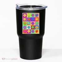 Funny Retro Trippy Smiley Pop Art Poster Tumbler thumb 0