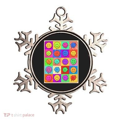 Funny Retro Trippy Smiley Pop Art Poster Ornament
