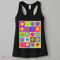 Funny Retro Trippy Smiley Pop Art Poster Women's Tank Top thumb 3
