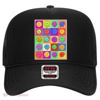 Funny Retro Trippy Smiley Pop Art Poster Hat thumb 0
