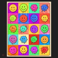 Funny Retro Trippy Smiley Pop Art Poster Hat thumb 2