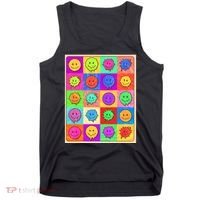 Funny Retro Trippy Smiley Pop Art Poster Tank Top thumb 0