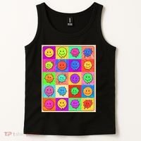 Funny Retro Trippy Smiley Pop Art Poster Tank Top thumb 2