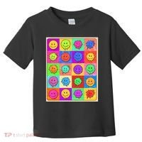 Funny Retro Trippy Smiley Pop Art Poster Toddler T-Shirt thumb 0