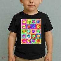 Funny Retro Trippy Smiley Pop Art Poster Toddler T-Shirt thumb 2
