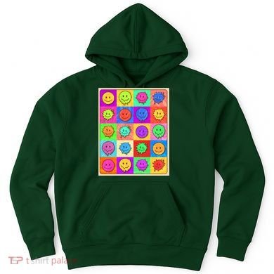 Funny Retro Trippy Smiley Pop Art Poster Hoodie