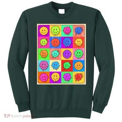 Funny Retro Trippy Smiley Pop Art Poster Sweatshirt
