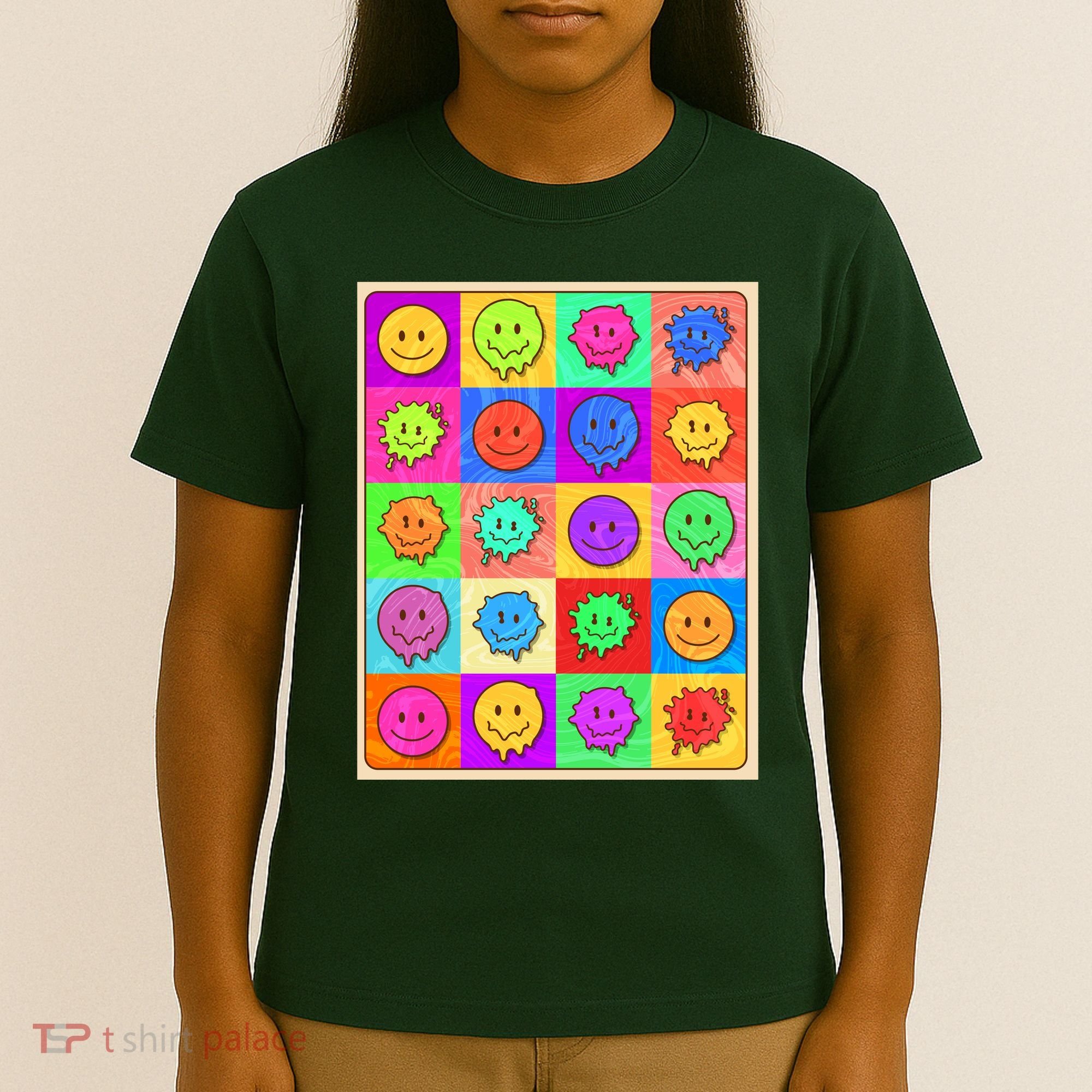 Funny Retro Trippy Smiley Pop Art Poster T-Shirt