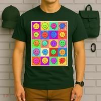 Funny Retro Trippy Smiley Pop Art Poster T-Shirt thumb 6