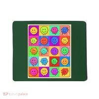 Funny Retro Trippy Smiley Pop Art Poster Mousepad thumb 0