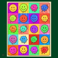Funny Retro Trippy Smiley Pop Art Poster Mousepad thumb 1