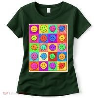 Funny Retro Trippy Smiley Pop Art Poster Women's T-Shirt thumb 0
