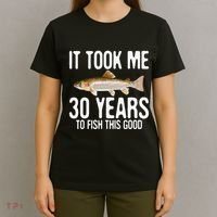Funny Rainbow Trout Fishing 30th Birthday 30 Years To Fish T-Shirt thumb 4