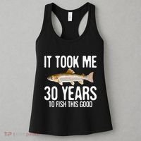 Funny Rainbow Trout Fishing 30th Birthday 30 Years To Fish Women's Tank Top thumb 3