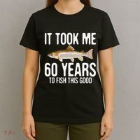 Funny Rainbow Trout Fishing 60th Birthday 60 Years To Fish T-Shirt thumb 4