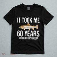 Funny Rainbow Trout Fishing 60th Birthday 60 Years To Fish T-Shirt thumb 5