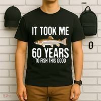 Funny Rainbow Trout Fishing 60th Birthday 60 Years To Fish T-Shirt thumb 6