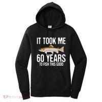 Funny Rainbow Trout Fishing 60th Birthday 60 Years To Fish Women's Hoodie thumb 0