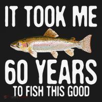 Funny Rainbow Trout Fishing 60th Birthday 60 Years To Fish Women's Hoodie thumb 2