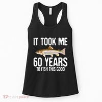 Funny Rainbow Trout Fishing 60th Birthday 60 Years To Fish Women's Tank Top thumb 0