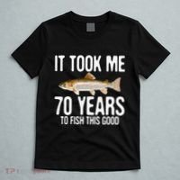 Funny Rainbow Trout Fishing 70th Birthday 70 Years To Fish T-Shirt thumb 5