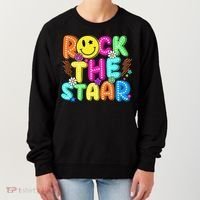Funny Rock The Test Testing Day Teacher Student Motivational Women's Sweatshirt thumb 0