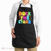 Funny Rock The Test Testing Day Teacher Student Motivational Apron thumb 2