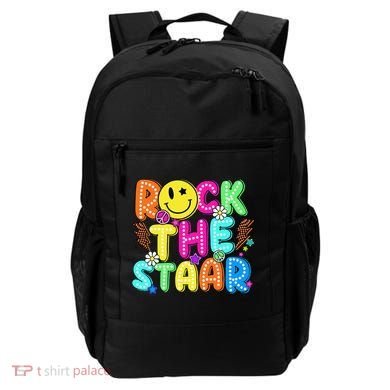 Funny Rock The Test Testing Day Teacher Student Motivational Backpack
