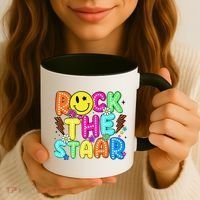 Funny Rock The Test Testing Day Teacher Student Motivational Coffee Mug thumb 3