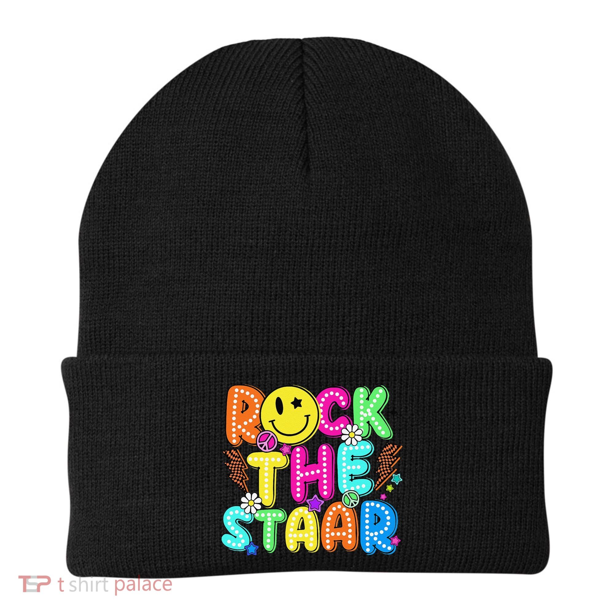 Funny Rock The Test Testing Day Teacher Student Motivational Beanie