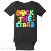Funny Rock The Test Testing Day Teacher Student Motivational Baby Bodysuit thumb 0