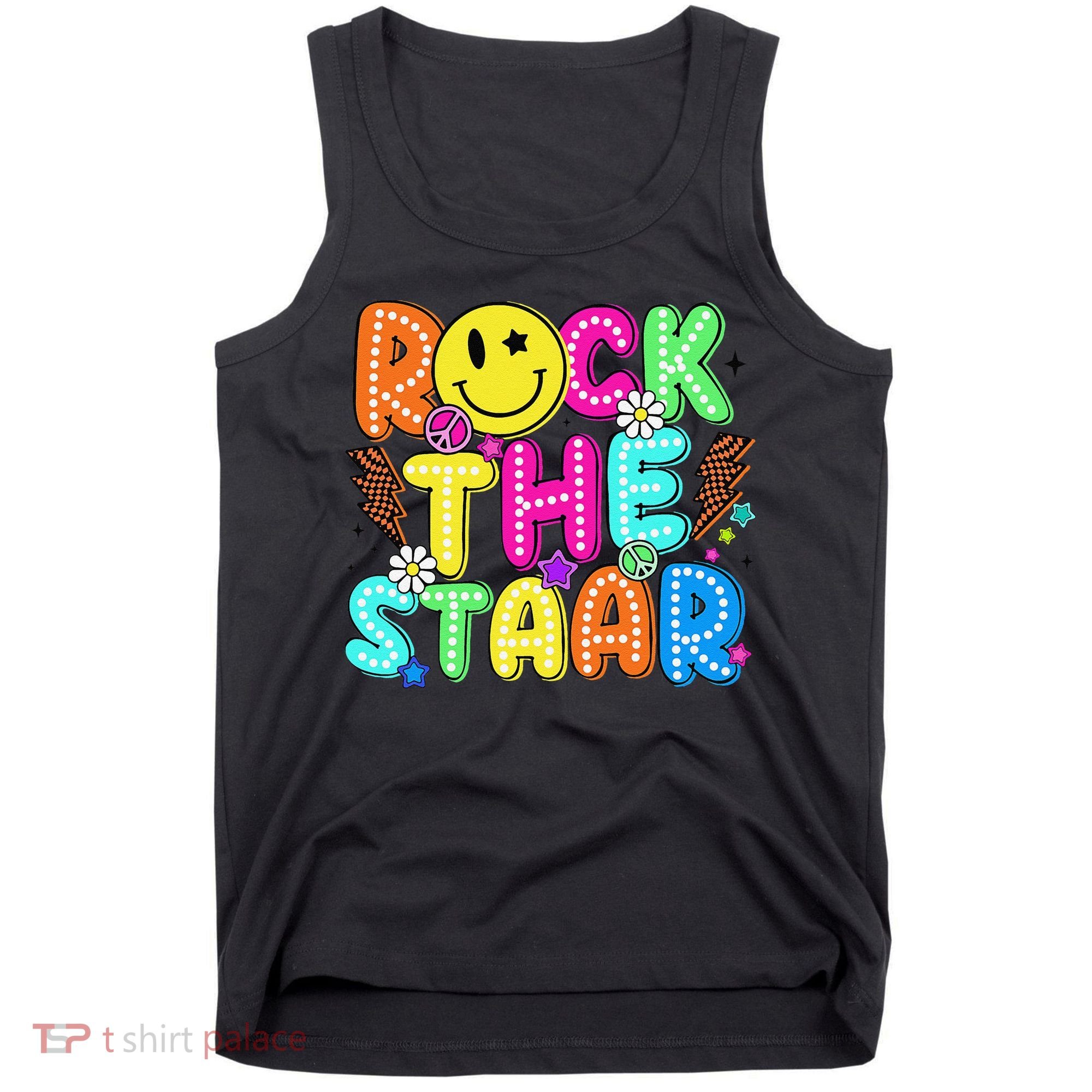 Funny Rock The Test Testing Day Teacher Student Motivational Tank Top