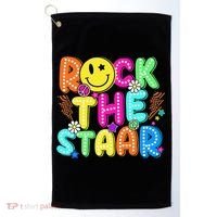 Funny Rock The Test Testing Day Teacher Student Motivational Golf Towel thumb 0