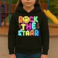 Funny Rock The Test Testing Day Teacher Student Motivational Kids Hoodie thumb 3