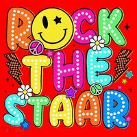 Funny Rock The Test Testing Day Teacher Student Motivational Santa Hat thumb 1
