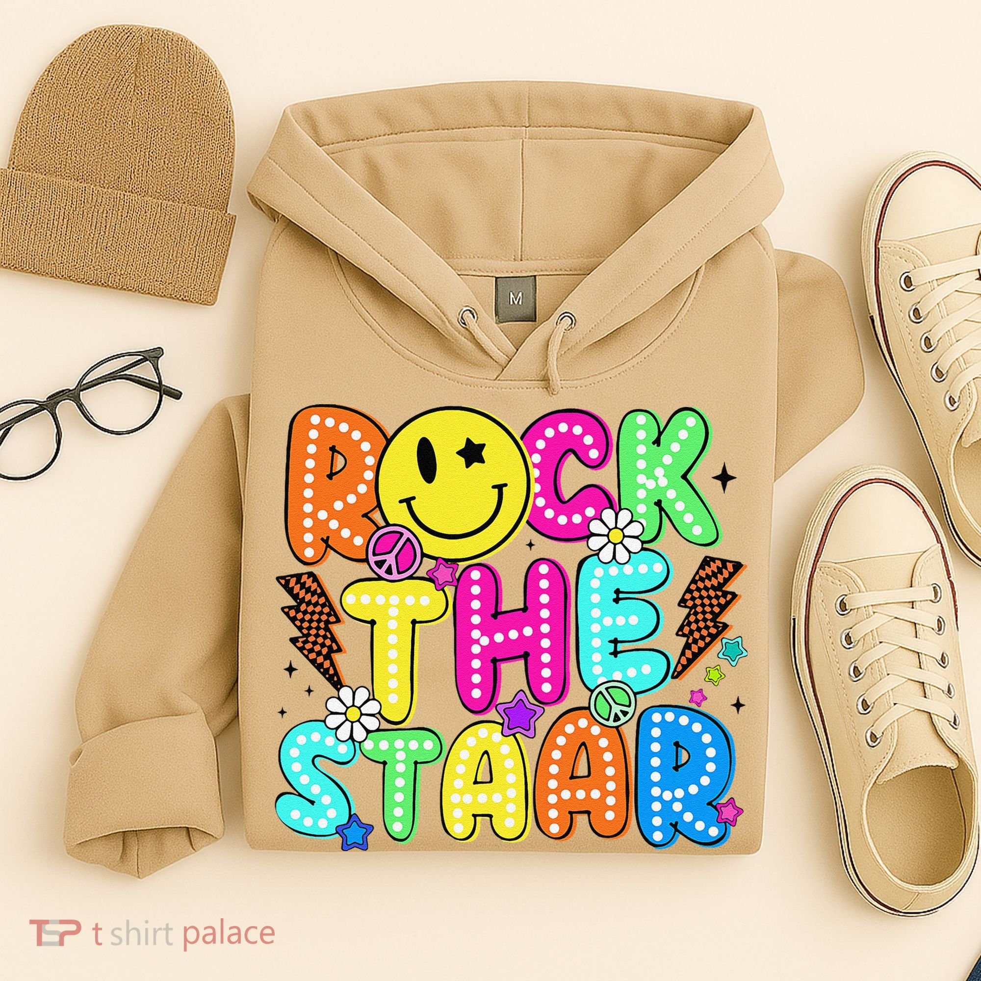 Funny Rock The Test Testing Day Teacher Student Motivational Hoodie