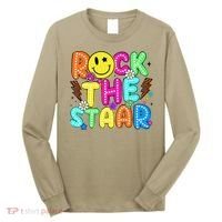 Funny Rock The Test Testing Day Teacher Student Motivational Long Sleeve Shirt thumb 0